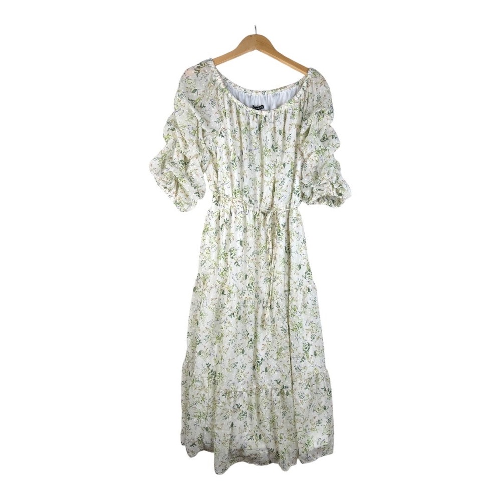 New Sam and Jess Floral Cottagecore Print Ruffle Half Sleeve Dress size XLP